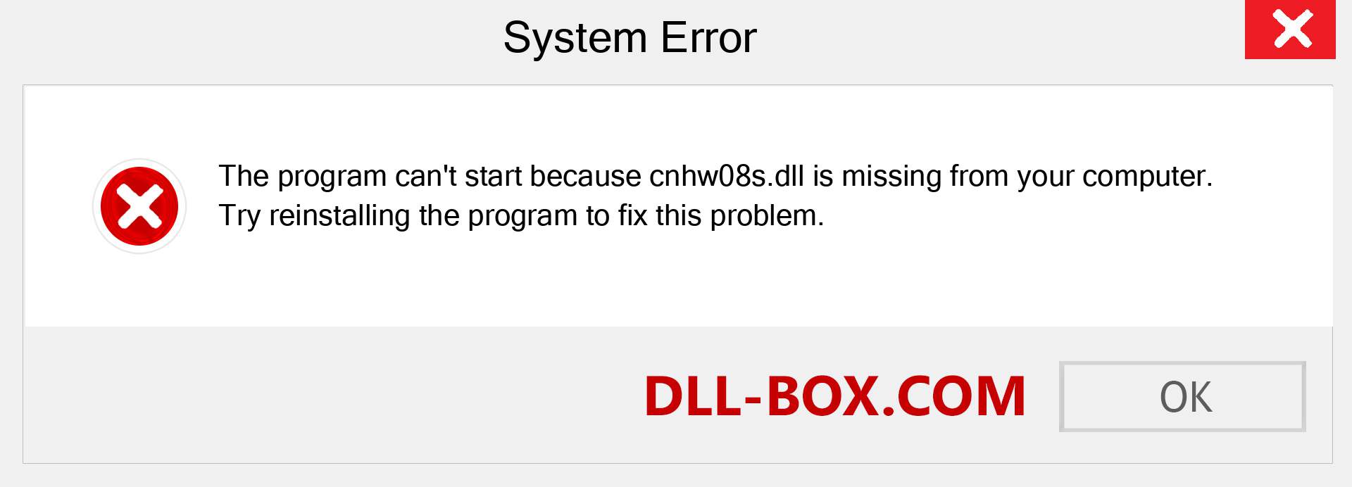  cnhw08s.dll file is missing?. Download for Windows 7, 8, 10 - Fix  cnhw08s dll Missing Error on Windows, photos, images