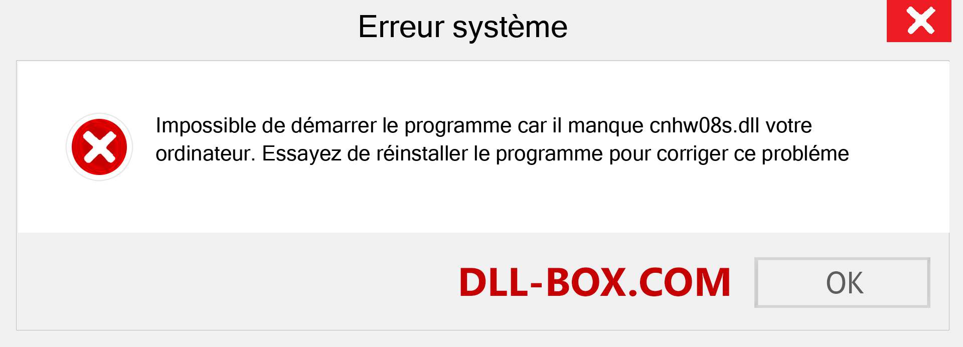 Le fichier cnhw08s.dll est manquant ?. Télécharger pour Windows 7, 8, 10 - Correction de l'erreur manquante cnhw08s dll sur Windows, photos, images